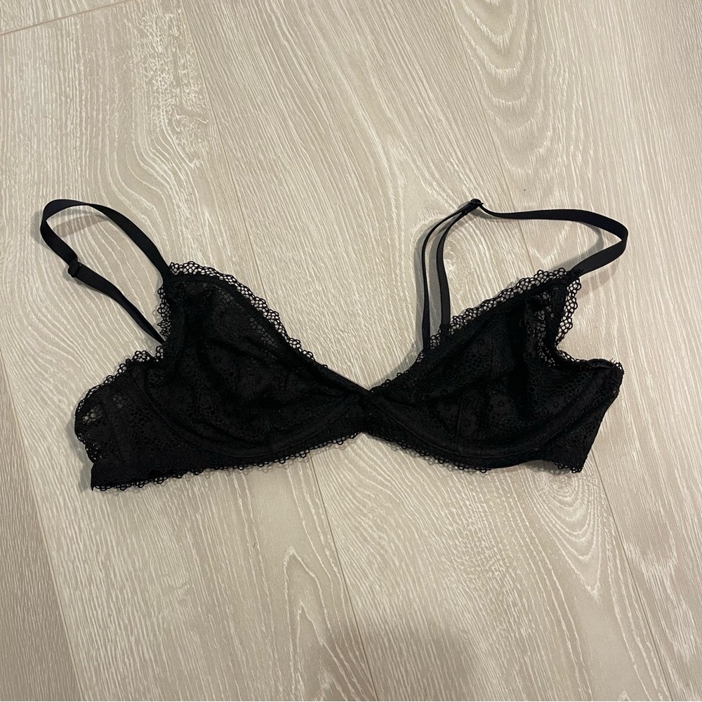Victoria's Secret Black Lace Triangle Bralette